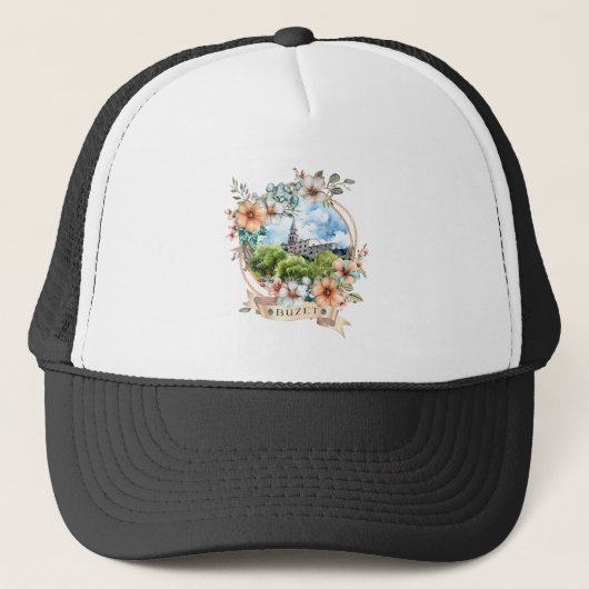 Buzet Kroatië Trucker Pet (Voorkant)