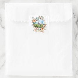 Buzet Kroatië Vierkante Sticker