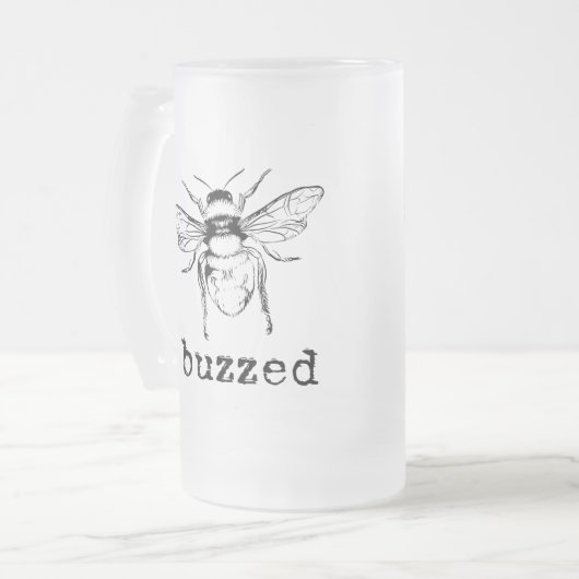 Buzide bijen matglas bierpul (Voorkant links)