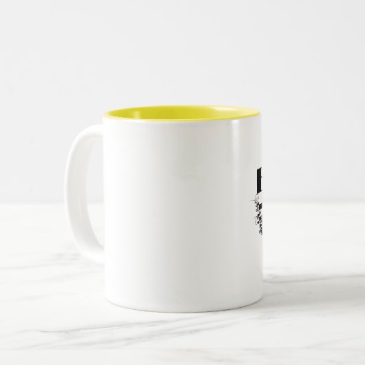 Buzz af! tweekleurige koffiemok (Voorkant links)