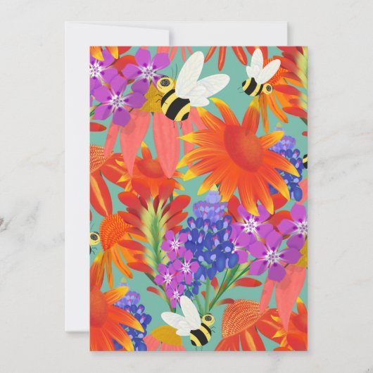 Buzz Among Blooms-Mint Meadow Kaart (Voorkant)