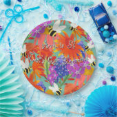 Buzz Among Blooms-Mint Meadow Papieren Bordje (Feest)