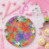 Buzz Among Blooms-Mint Meadow Papieren Bordje (Feest)