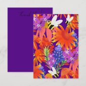 Buzz Among Blooms-Violet Bloom_Thank You Bedankkaart (Voorkant / Achterkant)
