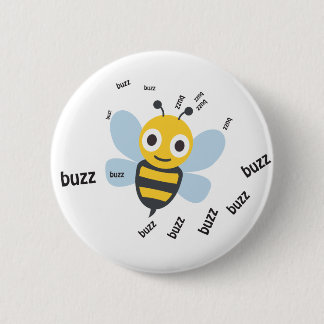 Buzz Bee Cute Emoji Ronde Button 5,7 Cm
