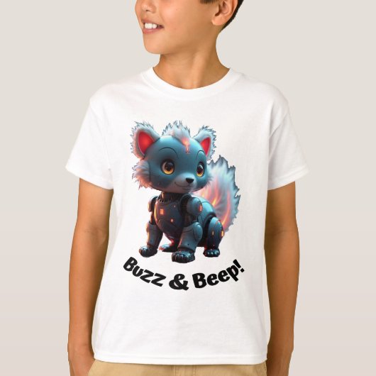 Buzz & Beep! Robotic Skunk T-shirt (Voorkant)