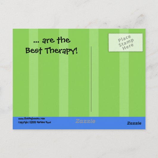 Buzz blauw Briefkaart (Achterkant)