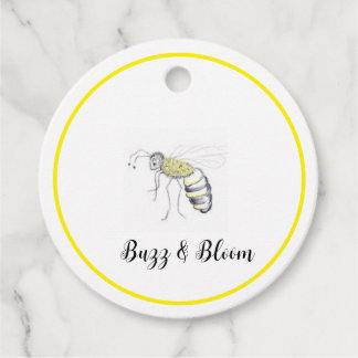 Buzz & Bloom Gift Labels - hand getrokken bijen on