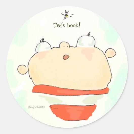 Buzz Boy Bookplate Ronde Sticker (Voorkant)