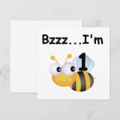 Buzz Bumblebee 1e verjaardag T-shirts en cadeautje Kaart (Voorkant / Achterkant)