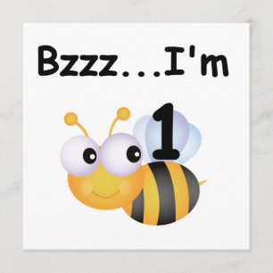 Buzz Bumblebee 1e verjaardag T-shirts en cadeautje Kaart