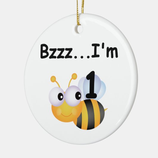 Buzz Bumblebee 1e Verjaardag T-shirts en geschenke Keramisch Ornament (Links)