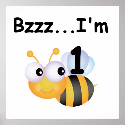 Buzz Bumblebee 1e Verjaardag T-shirts en geschenke Poster (Voorkant)