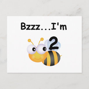 Buzz Bumblebee 2e verjaardag T-shirts en cadeautje Briefkaart
