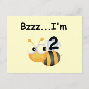 Buzz Bumblebee 2e verjaardag T-shirts en cadeautje Briefkaart