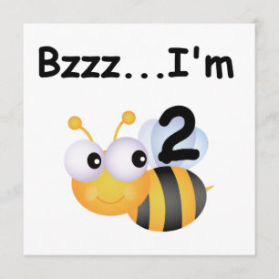 Buzz Bumblebee 2e verjaardag T-shirts en cadeautje Kaart