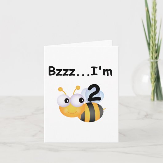 Buzz Bumblebee 2e verjaardag T-shirts en cadeautje Kaart (Voorkant)