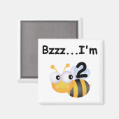 Buzz Bumblebee 2e verjaardag T-shirts en cadeautje Magneet (Voorkant / Achterkant)