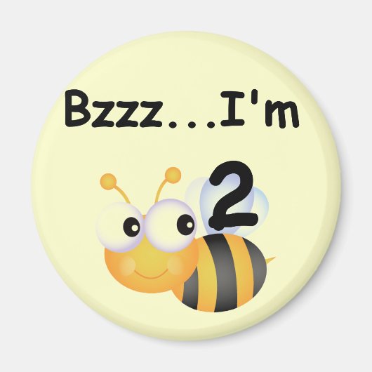 Buzz Bumblebee 2e verjaardag T-shirts en cadeautje Magneet (Voorkant)