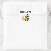 Buzz Bumblebee 2e verjaardag T-shirts en cadeautje Vierkante Sticker (Tas)