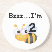 Buzz Bumblebee 2e verjaardag T-shirts en cadeautje Zandsteen Onderzetter (Voorkant)