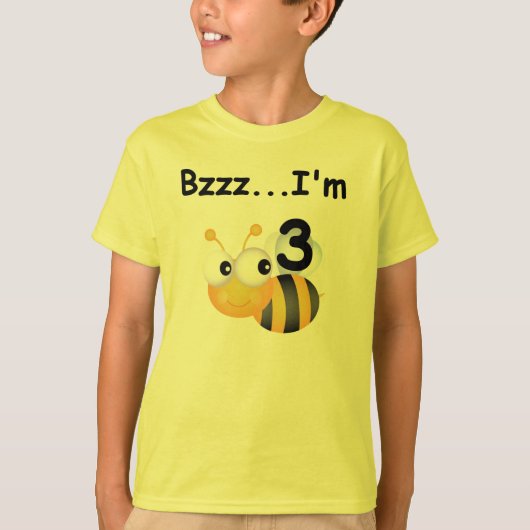 Buzz Bumblebee 3e verjaardag T-shirts en cadeautje (Voorkant)