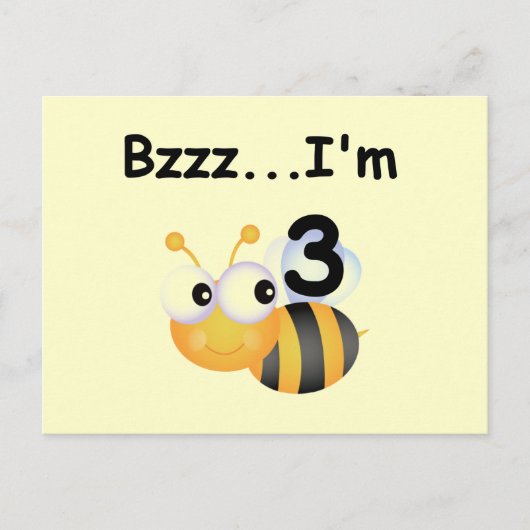 Buzz Bumblebee 3e verjaardag T-shirts en cadeautje Briefkaart (Voorkant)