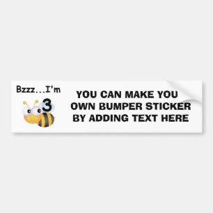 Buzz Bumblebee 3e verjaardag T-shirts en cadeautje Bumpersticker