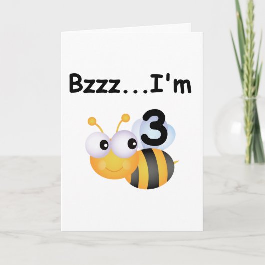Buzz Bumblebee 3e verjaardag T-shirts en cadeautje Kaart (Voorkant)