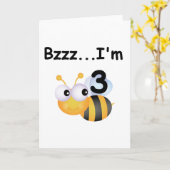 Buzz Bumblebee 3e verjaardag T-shirts en cadeautje Kaart (Gele Bloem)