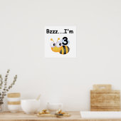 Buzz Bumblebee 3e verjaardag T-shirts en cadeautje Poster (Keuken)
