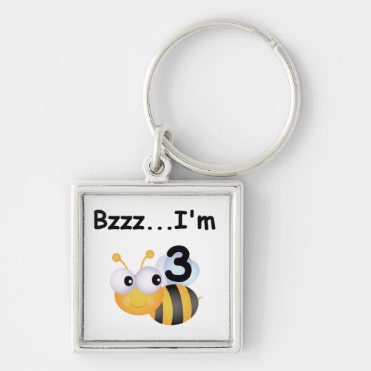 Buzz Bumblebee 3e verjaardag T-shirts en cadeautje Sleutelhanger (Voorkant)