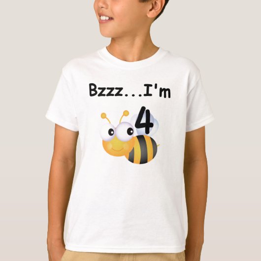 Buzz Bumblebee 4e Verjaardag T-shirts en geschenke (Voorkant)