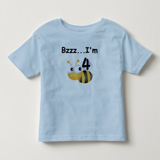 Buzz Bumblebee 4e Verjaardag T-shirts en geschenke (Voorkant)
