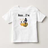 Buzz Bumblebee 4e Verjaardag T-shirts en geschenke (Voorkant)