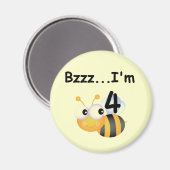 Buzz Bumblebee 4e Verjaardag T-shirts en geschenke Magneet (Voorkant / Achterkant)