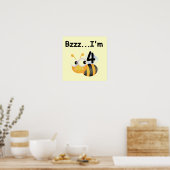 Buzz Bumblebee 4e Verjaardag T-shirts en geschenke Poster (Keuken)