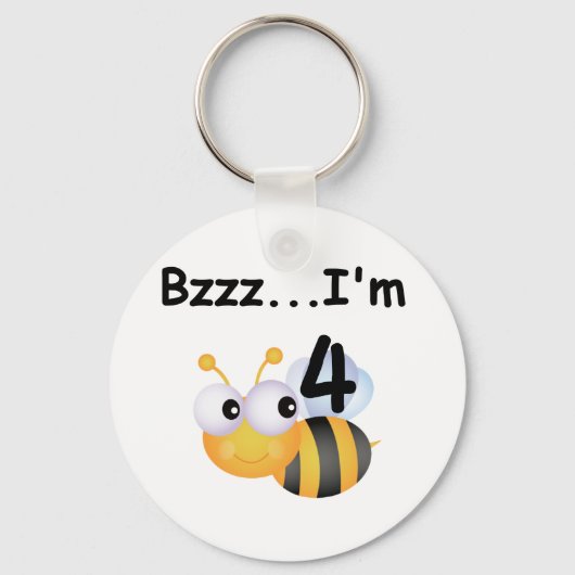 Buzz Bumblebee 4e Verjaardag T-shirts en geschenke Sleutelhanger (Voorkant)