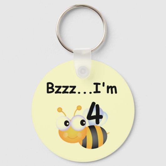 Buzz Bumblebee 4e Verjaardag T-shirts en geschenke Sleutelhanger (Voorkant)