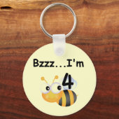 Buzz Bumblebee 4e Verjaardag T-shirts en geschenke Sleutelhanger (Voorkant)