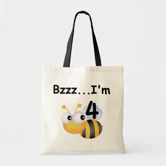 Buzz Bumblebee 4e Verjaardag T-shirts en geschenke Tote Bag (Voorkant)