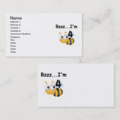 Buzz Bumblebee 4e Verjaardag T-shirts en geschenke Visitekaartje (Voorkant / Achterkant)