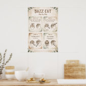 Buzz Cut Stap voor Stap Poster (Keuken)