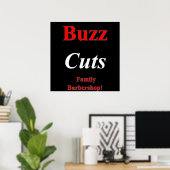 Buzz Cuts Family Barbershop Poster Matte (Thuiskantoor)