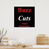 Buzz Cuts Family Barbershop Poster Matte (Keuken)