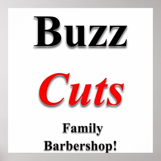 Buzz Cuts Family Barbershop Poster Matte (Voorkant)
