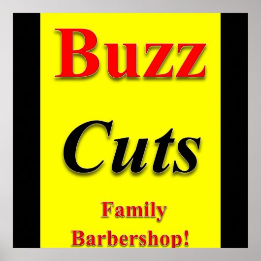 Buzz Cuts Family Barbershop Poster Matte (Voorkant)