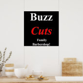 Buzz Cuts Family Barbershop Poster Matte (Keuken)