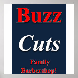 Buzz Cuts Family Barbershop Poster Matte