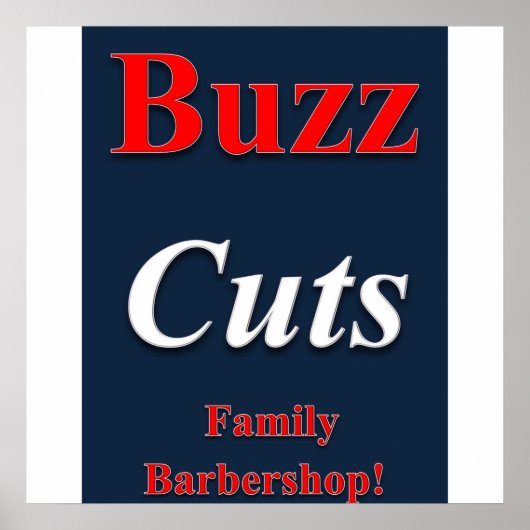 Buzz Cuts Family Barbershop Poster Matte (Voorkant)